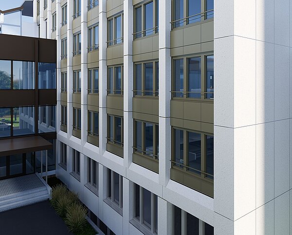 Außenfassade der ersten 4 Stöcke Außenfassade der ersten 4 Stöcke
