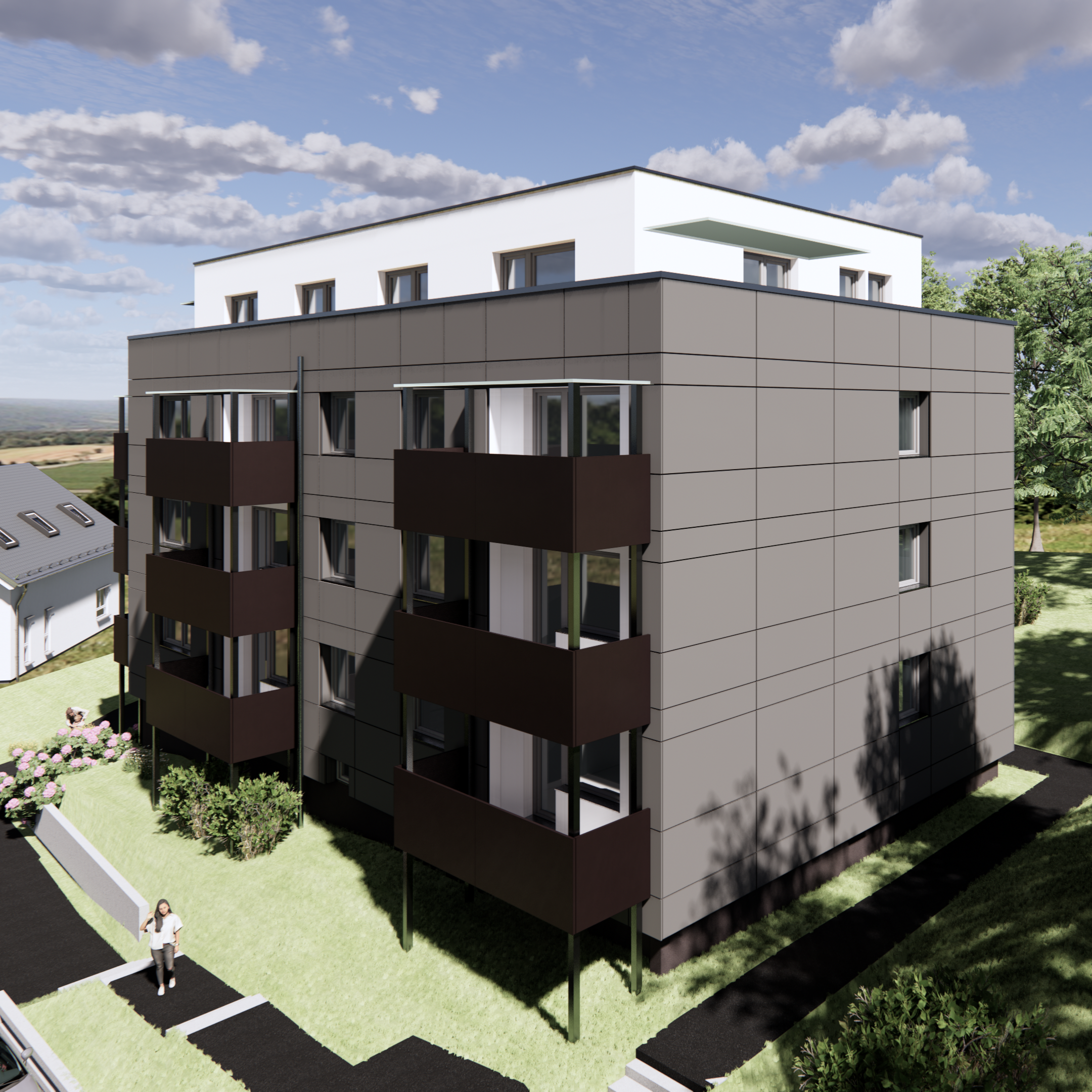 Modell Ziegelackerweg nach der Sanierung