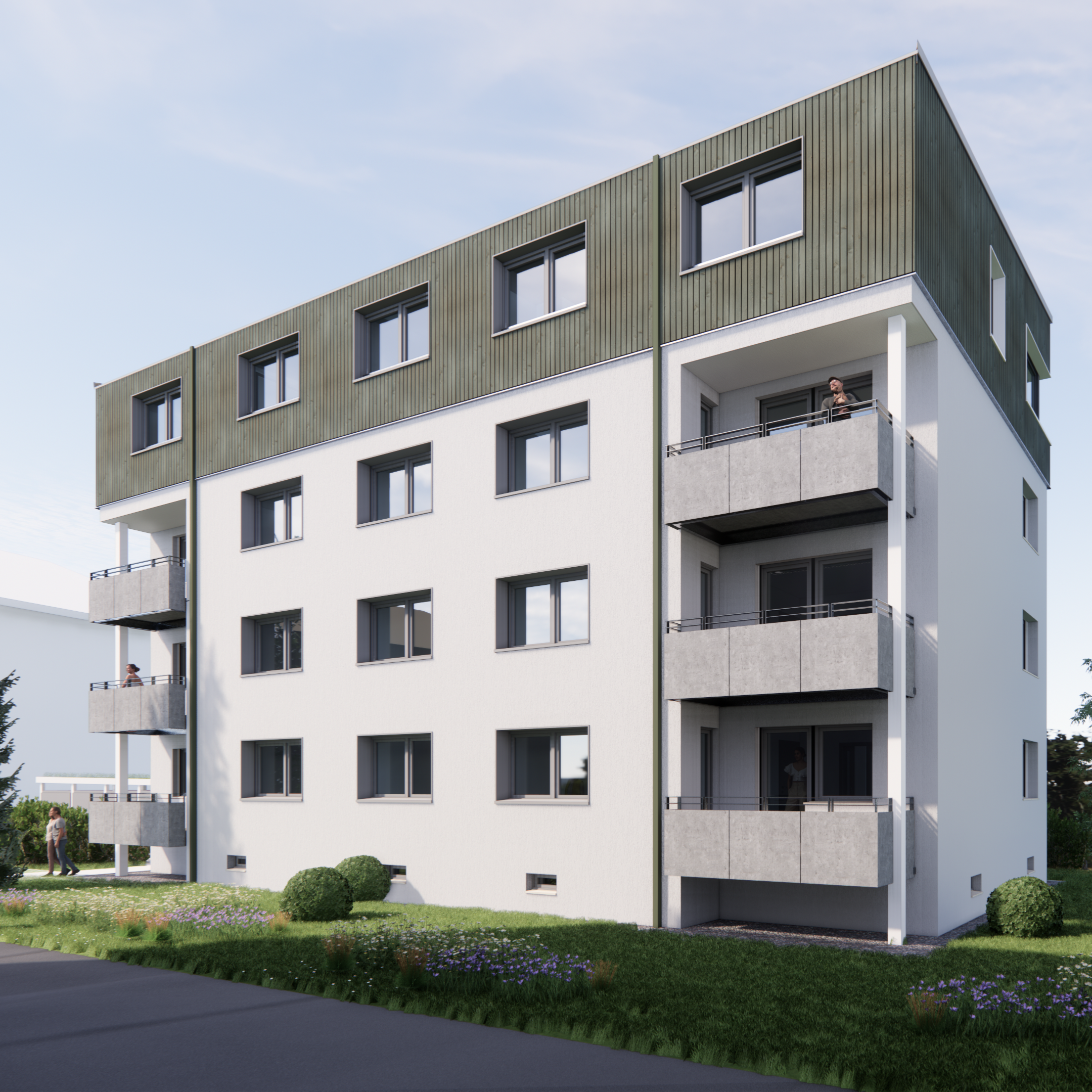 Wohnbebauung Ettlingen Fassadenmodell