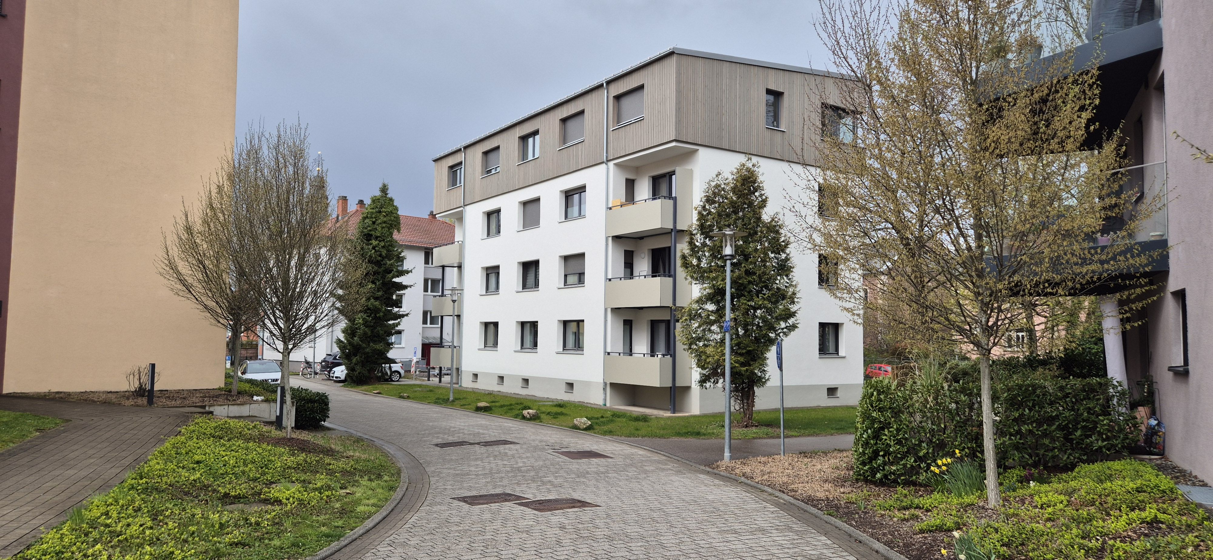Wohnbebauung Ettlingen von hinten